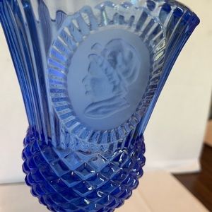 Avon Fostoria cobalt blue glass